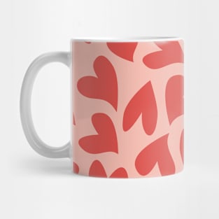 Seamless red hearts pattern Mug